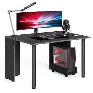 Игровой компьютерный стол SKILLL SSTG 1385.1, антрацит/металлик, 1360х850х750 мм